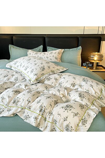 FIONNA.RO Lenjerie Din Bumbac Tip Finet PREMIUM Luxury Cu Elastic - Floricele...