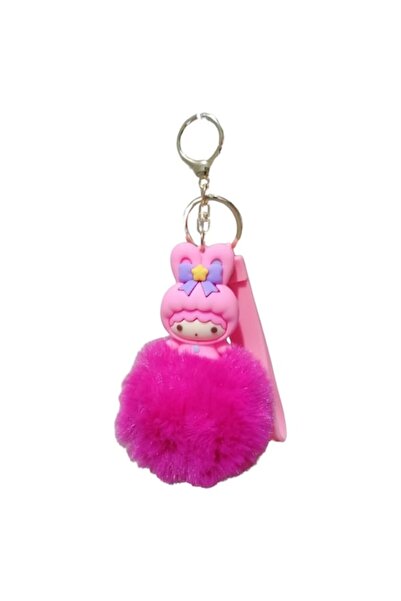 OEM Jucarie de plus, Kawaii Sanrio, Hello Kitty, tip breloc, roz inchis, 12 cm