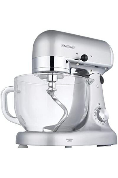 ALSAIF Al Saif Co Elec Stand Mixer with Unique Glass Bowl Size: 5 Liter, Wattage: 1000 Watts, Color: Grey