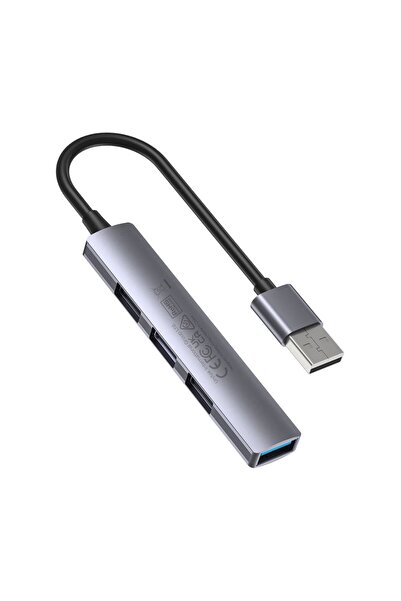 Unitek موزع USB-A 4 في 1 | بيانات سريعة وتوصيل وتشغيل، رمادي فضائي | H1208A