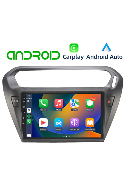 EXVOL PEUGEOT 301 CİTROEN C ELYESE ANDROİD MULTİMEDYA 2GB/32GB CARPLAY HD 9 İNC IPS PARK KAMERASI HEDİYE