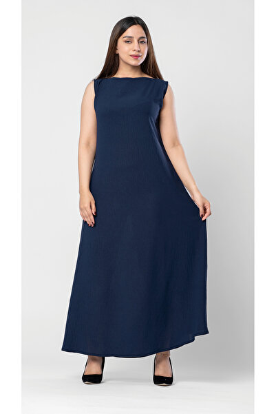 outline Distinctive navy blue abaya dress