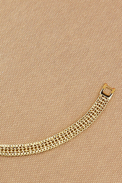 Keyifli Hayaller Xuping Vip Marka Minimal Dorikalı Model Bileklik Altın Rengi Kararmaz 19cm En: 6mm