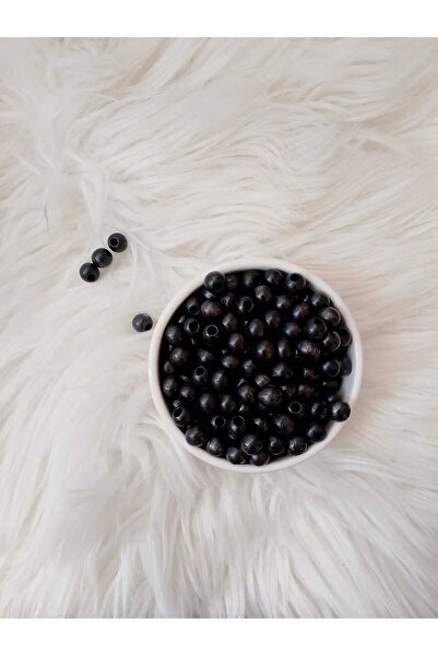 Bevella Macrame Cord Mărgele din lemn negru de 10 mm 50 gr (125 140 bucăți) 3...