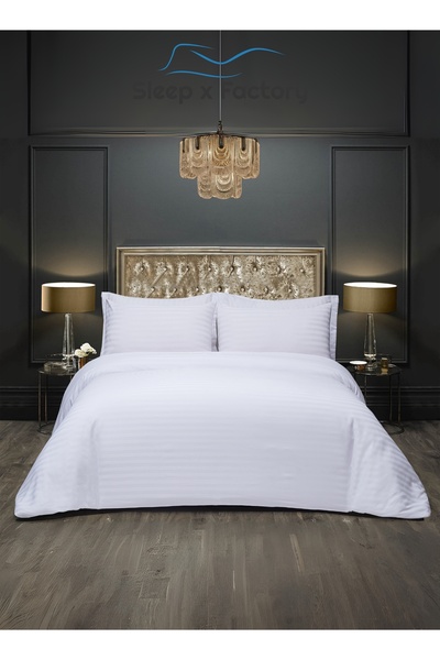 Sleep x Factory Rest Dose Hotel Comforter Set – 5 Pieces – Soft Touch – Duvet 230x180 cm – Fitted Sheet 200x140 cm