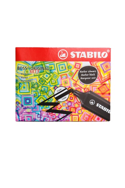 Stabilo Boss Original Marker Siyah 10 Adet