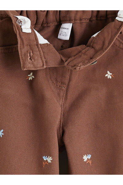 LC Waikiki Sparkling Selections from Shining Store | Girls' Trousers with Elastic Waist and Bow Detail