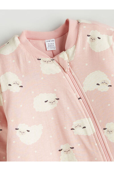 LC Waikiki Pink 2.5 Tog Crew Neck Long Sleeve Baby Girl Sleeping Bag