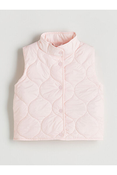 LC Waikiki Pink Quilted Patterned Girl's Vest