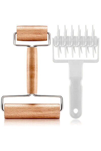Smart Kitchen Dough Puncher and Wooden Rolling Pin