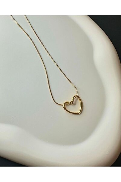 XUPING JEWELRY HANZEM Gold Çelik Zarif Kalp Kolye