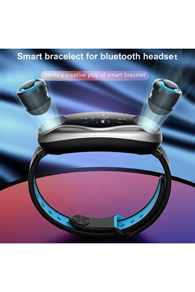 ideal STORE Bratara Fitness Inteligenta idealStore GoFitness, cu Casti Bluetooth, Pedometru, Monitorizare ritm c