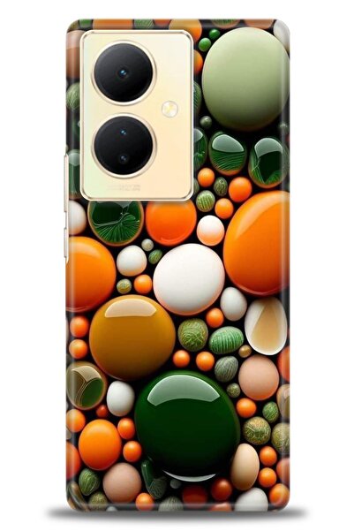 Rulet Aksesuar حافظة سيليكون متوافقة مع هاتف Vivo V29 Lite 5G HD مطبوع + واقي...