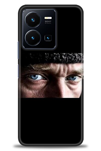 Rulet Aksesuar جراب سيليكون متوافق مع هاتف Vivo Y22S HD مطبوع + واقي شاشة من ...