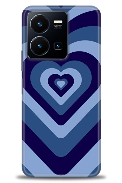 Rulet Aksesuar جراب سيليكون متوافق مع هاتف Vivo Y22S HD مطبوع + واقي شاشة سير...