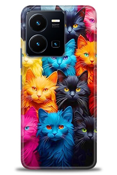 Rulet Aksesuar Vivo Y22S Compatible Hd Printed Silicone Case + Ceramic Screen...