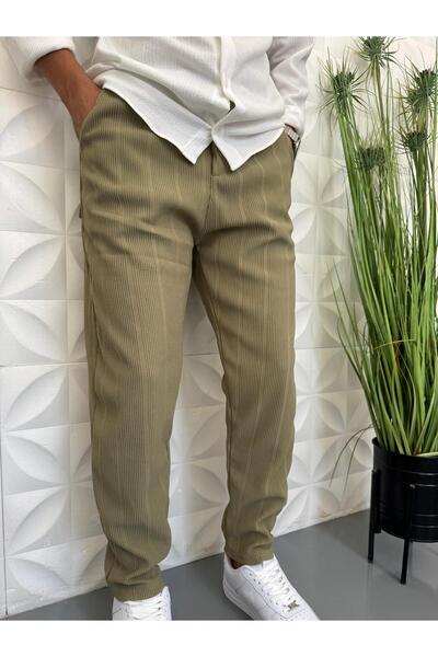 WENMİNG Ottoman Fabric Boyfri̇end Lycra Men's Trousers