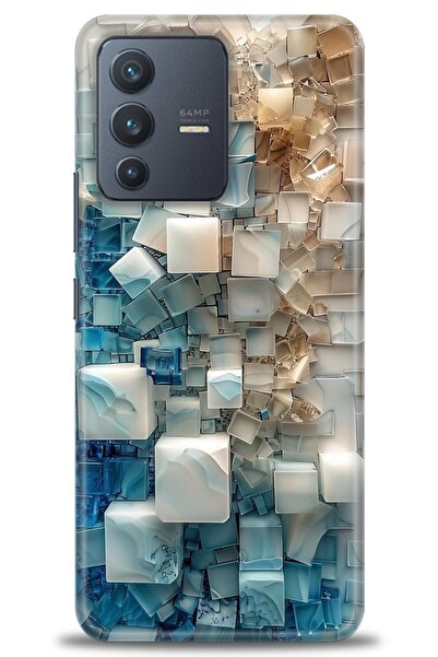 Rulet Aksesuar Vivo V23 5g Compatible Hd Printed Silicone Case + Ceramic Scre...