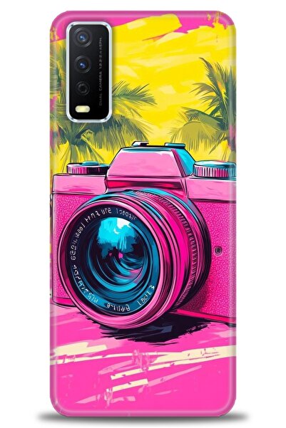 Rulet Aksesuar جراب سيليكون متوافق مع هاتف Vivo Y11S HD مطبوع + واقي شاشة سير...