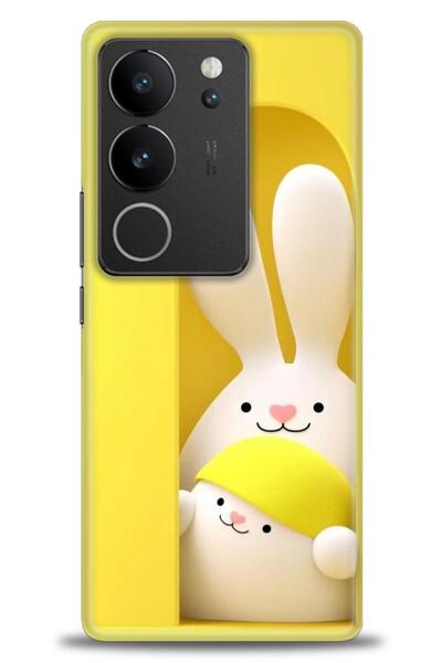 Rulet Aksesuar حافظة سيليكون متوافقة مع هاتف Vivo V29 5G HD مطبوع + واقي شاشة...