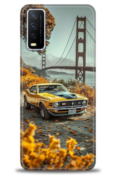 Rulet Aksesuar جراب سيليكون متوافق مع هاتف Vivo Y20 HD مطبوع + واقي شاشة سيرا...