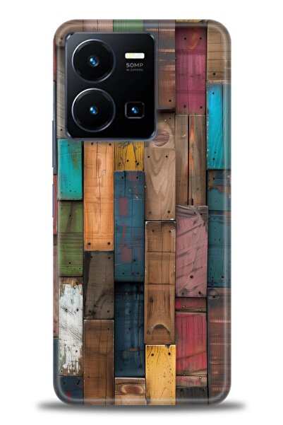 Rulet Aksesuar جراب سيليكون متوافق مع هاتف Vivo Y35 HD مطبوع + واقي شاشة سيرا...