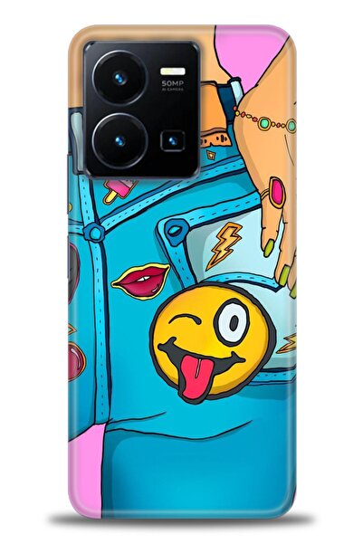 Rulet Aksesuar Vivo Y35 Compatible Hd Printed Silicone Case + Ceramic Screen ...