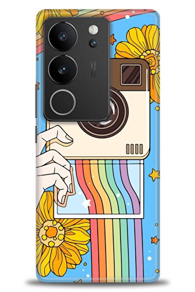 Rulet Aksesuar حافظة سيليكون متوافقة مع هاتف Vivo V29 5G HD مطبوع + واقي شاشة...