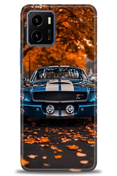 Rulet Aksesuar جراب سيليكون متوافق مع هاتف Vivo Y15S HD مطبوع + واقي شاشة سير...