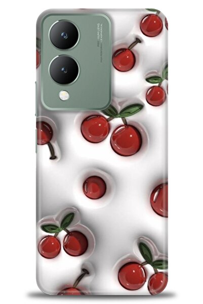 Rulet Aksesuar جراب سيليكون متوافق مع هاتف Vivo Y17S HD مطبوع + واقي شاشة سير...