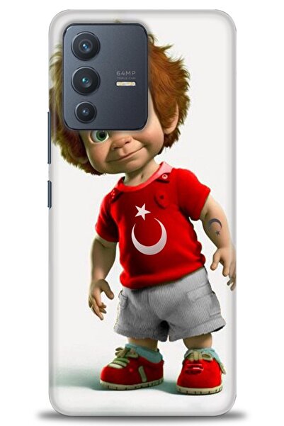 Rulet Aksesuar حافظة سيليكون متوافقة مع هاتف Vivo V23 5G HD مطبوع + واقي شاشة...