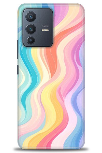 Rulet Aksesuar Vivo V23 5g Compatible Hd Printed Silicone Case + Ceramic Scre...