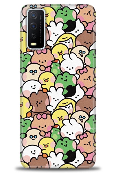 Rulet Aksesuar Vivo Y20S Compatible Hd Printed Silicone Case + Ceramic Screen...