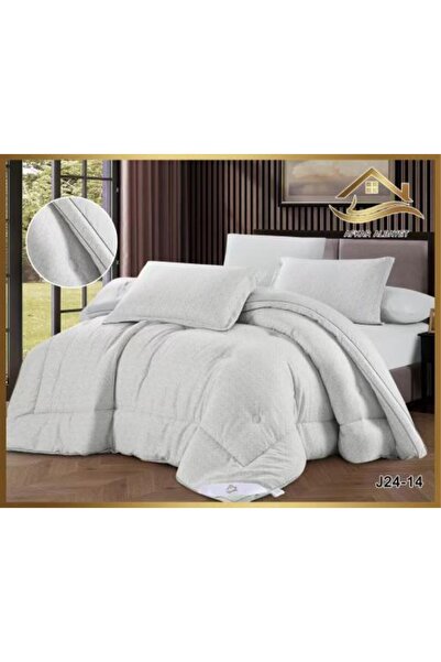 Generic Printed Summer Bedding Set - King Size, 6 Pieces