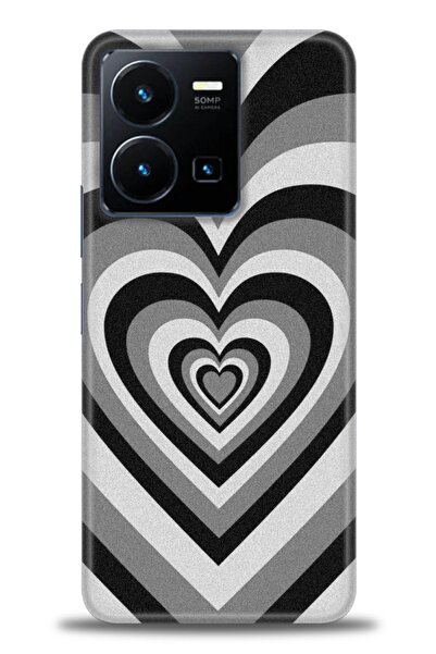 Rulet Aksesuar جراب سيليكون متوافق مع هاتف Vivo Y35 HD مطبوع + واقي شاشة سيرا...