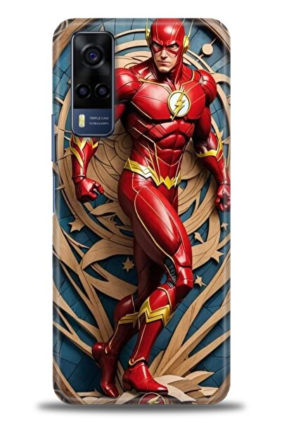 Rulet Aksesuar جراب سيليكون متوافق مع هاتف Vivo Y51 HD مطبوع + واقي شاشة سيرا...