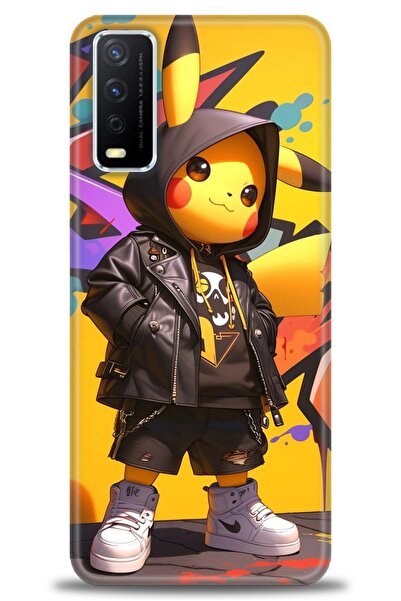 Rulet Aksesuar جراب سيليكون متوافق مع هاتف Vivo Y11S HD مطبوع + واقي شاشة سير...