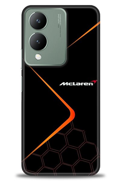 Rulet Aksesuar جراب سيليكون متوافق مع هاتف Vivo Y17S HD مطبوع + واقي شاشة سير...