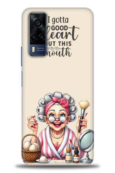 Rulet Aksesuar جراب سيليكون متوافق مع هاتف Vivo Y51 HD مطبوع + واقي شاشة سيرا...