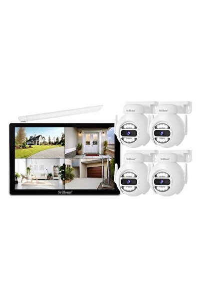 SRIHOME Kit Surveillance WiFi Video 4 Cameras SriHome™ NVS010 Plus, 5MP 2K+ Each Camera