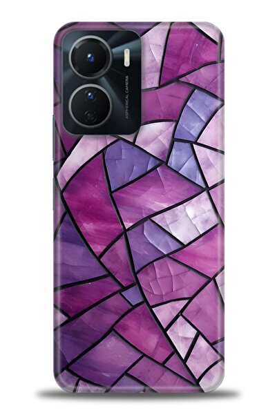 Rulet Aksesuar جراب سيليكون متوافق مع هاتف Vivo Y16 HD مطبوع + واقي شاشة سيرا...