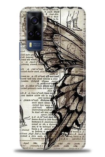 Rulet Aksesuar غطاء حماية من السيليكون متوافق مع هاتف Vivo Y51 HD مطبوع + واق...