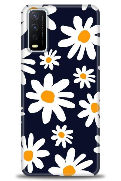 Rulet Aksesuar جراب سيليكون متوافق مع هاتف Vivo Y20S HD مطبوع + واقي شاشة سير...