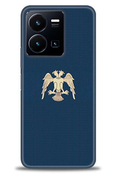 Rulet Aksesuar جراب سيليكون متوافق مع هاتف Vivo Y22S HD مطبوع + واقي شاشة سير...