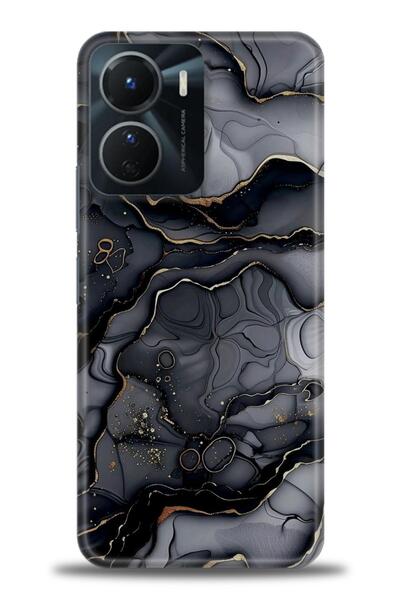 Rulet Aksesuar جراب سيليكون متوافق مع هاتف Vivo Y16 HD مطبوع + واقي شاشة سيرا...