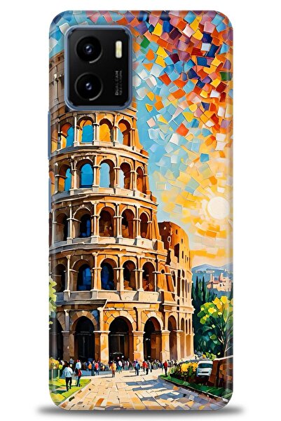 Rulet Aksesuar Vivo Y15S Compatible Hd Printed Silicone Case + Ceramic Screen...