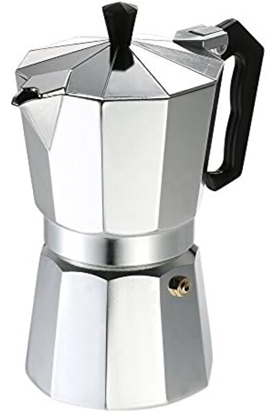 Generic Stovetop Espresso Maker - 12-Cup Moka Pot Made of Aluminum for Gas Stoves and Electric Heaters, Red