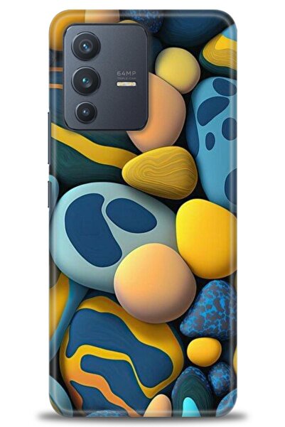 Rulet Aksesuar Vivo V23 5g Compatible Hd Printed Silicone Case + Ceramic Scre...