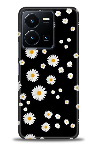 Rulet Aksesuar جراب سيليكون متوافق مع هاتف Vivo Y35 HD مطبوع + واقي شاشة سيرا...