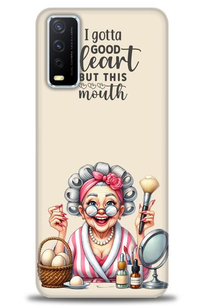 Rulet Aksesuar جراب سيليكون متوافق مع هاتف Vivo Y11S HD مطبوع + واقي شاشة سير...